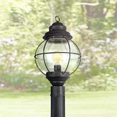 لامپ Tulsa Lantern 19 "High Black Outdoor Post Light - # 67347 | لامپ های Plus