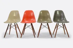 مجموعه 4 | هرمان میلر | Eames | فایبرگلاس | صندلی های کناری