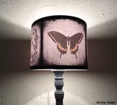 آباژور سایه لامپ پروانه حشرات دکور ویکتوریا |  اتسی