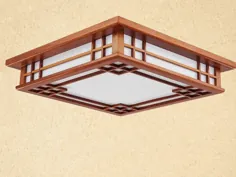90.4US 20٪ تخفیف | چراغ سقفی سقفی ژاپنی LED Square 45 55cm Flush Mount Lighting Tatami Decor Wooden اتاق خواب اتاق نشیمن چراغ فانوس داخلی | چراغ سقفی ژاپنی | چراغ سقفی چراغ سقفی - AliExpress