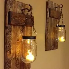 Rustic Home Decor Rustic Candle sconce Home and Living |  اتسی