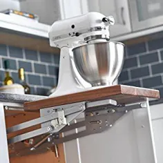 Rev-A-Shelf RAS-ML-HDCR سنگین وظیفه لوازم خانگی آسانسور آسانسور آشپزخانه مکانیزم کابینت آشپزخانه برای لوازم آشپزخانه کوچک ، روی
