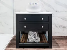 کشوی Thornton 2 Vanity Unit با یک میز کار کوارتز. | اتسی