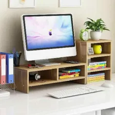 پایه مانیتور رومیزی صفحه نمایش مراقبت از کامپیوتر Riser Screen Riser Wood Shelf Plinth Strong Laptop Stand Desktop Holder for Notebook TV | پایه های تلویزیون |  - AliExpress