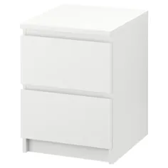 صندلی MALM 2 کشو ، سفید ، 15 3 / 4x21 5/8 "- IKEA