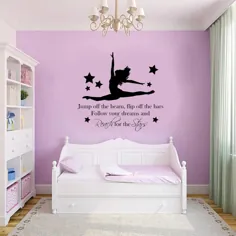 ژیمناستیک ژیمناستیک ، نقل قول اتاق خواب دختران ، تابلوچسب عکس وینیل دیواری
