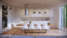 25 ایده الهام بخش برای اتاق های غذاخوری سفید و چوبی