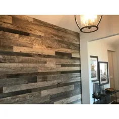 Vintage Timber 3/8 in. x 4 ft. Random Width 3 in. - 5 in. Gray Reclaimed Planks Decorative Panel Wall panel (10.59 sq. ft. / Pack)-2102 - The Home Depot