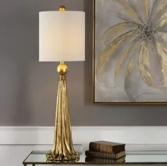 کاملترین لامپ میز بوفه طلای فلزی Paravani Antique - # 32N99 |  لامپ به علاوه