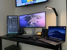 راه اندازی دفتر کار خانگی با MacBook Pro و مانیتورهای دوتایی