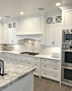 دکوراسیون کابینت آشپزخانه سفید و باشکوه برای سال 2020 4 ایده طراحی ، # همه ویترین آشپزخانه # در 2020 در سال 2020 |  ک