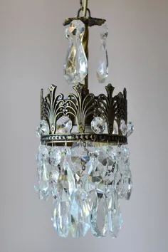 Petite Vintage Crystal Luster Antique French Vintage | Etsy