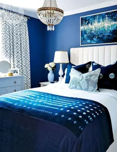 اتاق های خواب آبی زیبا که ما آنها را دوست داریم |  هنر و خانه