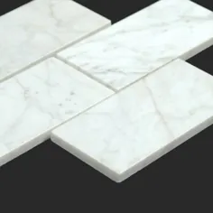 کاشی مرمر Bianco Carrara 3x6