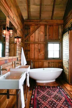 Fürdőszoba egy régi pajta lakóházzá alakítása után - Fürdőszoba bútor és fürdőszoba felszerelés ötletek - روند LakberendezésMagazin