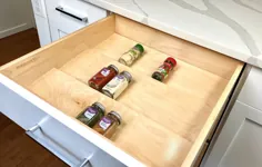 MAPLE سینی قرار دادن کشوی جا ردیف ادویه آشپزخانه سفارشی |  اتسی
