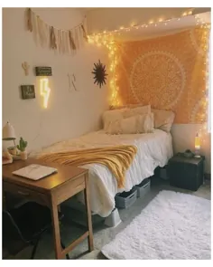 اتاق خواب ملیله مایل به زرد