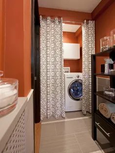 اتاق لباسشویی پرتقال پررنگ