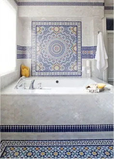 حمام کاشی موزاییکی آبی مراکش در کیپ کد