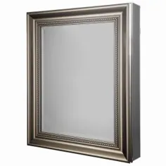 Glacier Bay 24 in W W 30 in. H Framed Recessed or Surface-Mount Bathroom Medicalabinets in Brushed Nickel-SP4450 - انبار خانه
