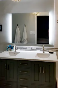 آینه غرور حمام LED با نور جانبی: 48
