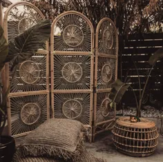 برگشت به بخش تقسیم اتاق Cosmo Sunburst Rattan |  اتسی