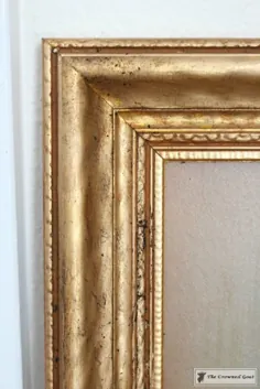 چطور می توان یک قاب عکس طلا را عتیقه - بز تاج دار کرد