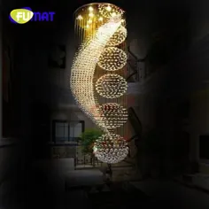 FUMAT Design Spiral Design LED K9 Crystal Loster Lostres Large Lustres روشنایی منزل از Crystalk9 ، 251.46 دلار |  DHgate.Com