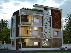 نمای بیرونی خانه مدرن توسط Er. تماس سمیر خان برای طراحی ارتفاع
