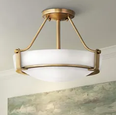چراغ سقفی LED Hinkley Hathaway 16 "Wide Heritage Brass - # 71A10 | Lamps Plus