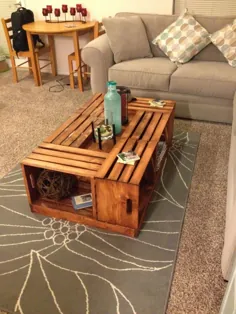 میز قهوه جعبه نوشیدنی DIY