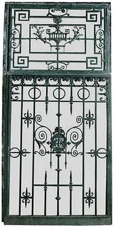 دروازه و قاب آهن فرفورژه جعلی دستباف قرن نوزدهم پاریس ، حوالی سال 1870