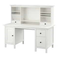 میز HEMNES با واحد افزودنی ، لکه سفید ، 61x53 7/8 "- IKEA