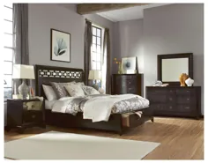 ترکیبی از رنگ مبلمان اتاق خواب قهوه ای تیره
