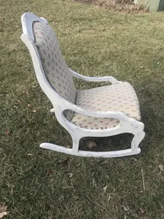 صندلی گهواره ای عتیقه مرمت شده / سبز |  اتسی