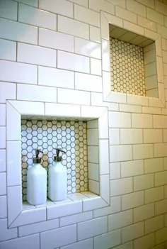 55 ایده حمام کاشی مترو که به شما الهام می گیرند - 2019 - دوش گرفتن