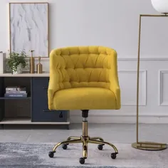 صندلی میز Bairoil میز اثاثه یا لوازم داخلی خاکستری Canora رنگ: زرد