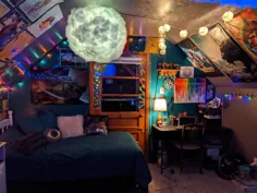 اتاق خواب بد بو من  من چراغ های ابر ، پوسترهای تصویر آخر و تعداد زیادی از موارد دیگر را ساخته ام.  Idk چه شور و نشاط آن را می دهد اما من فکر می کنم آن را بسیار سرد است