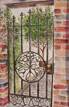 نقاشی آبرنگ ، نقاشی دروازه آهنی ، "IRON GATE" ، نقاشی آبرنگ منظره ، نقاشی منظره ایرلندی ، ایرلند اصلی