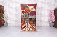 فرش فرنگی مراکشی 3.3 FT X 6.3 FT فرش رنگارنگ Vintage |  اتسی