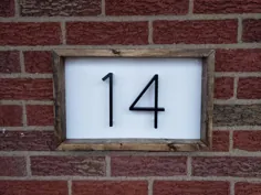 اعداد خانه نشانی تابلو نشانه چوبی |  اتسی