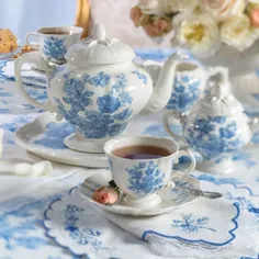 مجموعه چای اختصاصی گل رز آبی Blue Cornell - ویکتوریا