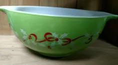 کریسمس مبارک VINTAGE PYREX و کاپ گل سال نو مبارک