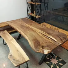 میز ۸ نفره گردو ساخته شده از چوب گردو #میزروستیک #میزغذاخوری_مدرن #میزجلومبلی_تمام_چوب