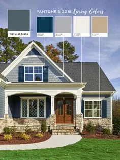 طرح های رنگی بیرونی خانه - ترکیبات رنگ بیرونی خانه |  سنگ قیمتی