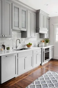 50+ کابینت آشپزخانه خاکستری روشن (COOL & MOODY) کابینت های خاکستری