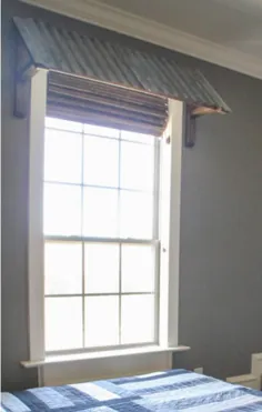 پنجره سایه بان چوبی و فلزی گالوانیزه سفارشی |  اتسی