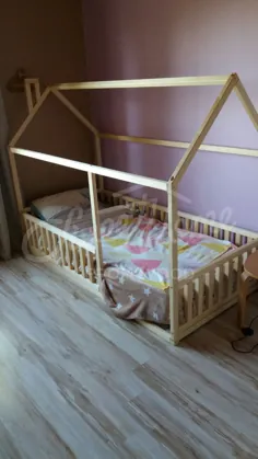 طراحی اسکاندیناوی داخلی اتاق کودک تخت نوزاد یا کودکان |  اتسی
