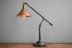 چراغ رومیزی صنعتی ادیسون میز لامپ لامپ مسی لامپ |  اتسی