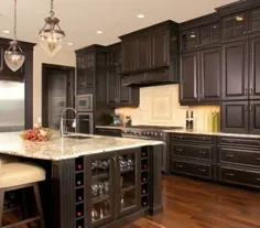 کابینت های آشپزخانه اسپرسو - رنگ مد روز برای مبلمان آشپزخانه شما